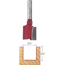 Freud 04-140 3/4-Inch Diameter by 3/4-Inch Double Flute Straight Router Bit with 1/4-Inch Shank