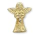 Jewelry : The Perfect 14K Yellow Gold Praying Angel Pin - 16X13MM