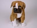 Boxer Puppy, Sitting - Lifelike Plush|One Size - 18 inches