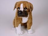 Boxer Puppy, Sitting - Lifelike Plush|One Size - 18 inches