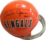 Charlie Joiner Autographed/Hand Signed Cincinnati Bengals Throwback Mini Helmet HOF 96