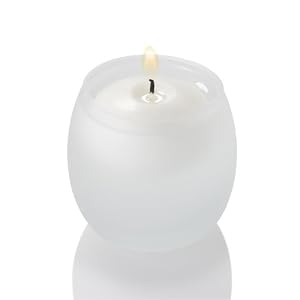 Set of 72 Floating Candles 2 and 72 Frosted Petite Hurricane Holders, Green