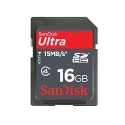 SanDisk 16GB Ultra 15MB/s SDHC SD Card (SDSDH-016G, Bulk Packaging)