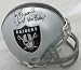 Tim Brown Autographed/Hand Signed Oakland Raiders Mini Helmet w/Just Win Baby