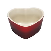 Le Creuset Stoneware Heart Ramekin, 0.3 Litre, Cerise