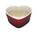 Le Creuset Stoneware Heart Ramekin, 0.3 Litre, Cerise