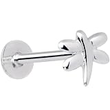 14K White Gold Dragonfly Labret Monroe Tragus-18 Gauge