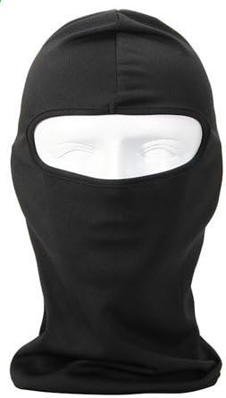 Lycra Fabrics Ski Face Mask Motorcycle Cycling Bike Bandana Hiking Skateboard Balaclava Black Pack of 2