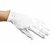 Cream and Sugar Soft Stretch Satin Gloves with Pearls, White