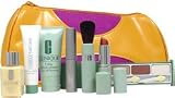 Clinique Travel Set Mustard & Purple Cosmetic Bag 8 Piece Kit