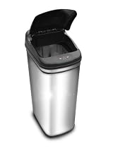 Nastech Auto Bin Satin Stainless Steel Square 50L
