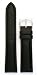 Men's Genuine Italian Leather Watchband - Chronograph Style - Color Black Size: 20mm Long Watch Band