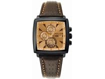 Police Patrol Gents Brown Leather Strap Chronograph Watch