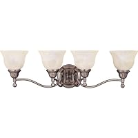 Maxim Lighting 11059SVSN Soho 4-Light Bath Vanity, Satin Nickel with Soft Vanilla Glass