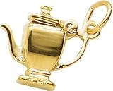 Tea Pot Charm, Gold Plated Silver