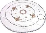 ShalinCraft Linen White Tablecloth and Napkins with Colorful Kashmir Embroidery (rktcl023)