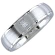 Princess Cut Diamond, 14K White Gold. Diamond Comfort-Fit Wedding Band