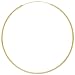 18kt Gold over Sterling Silver 50mm Endless Classic Hoop Earring w 1mm Tubing