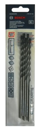 cheap Bosch HCBG0205 Blue Granite Hammer Drill Bit Carbide Tip 5/32 x 4 x 6 - 5 Pack