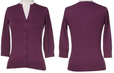 KERSH Stretch 3/4 Sleeve V-Neck Cardigan