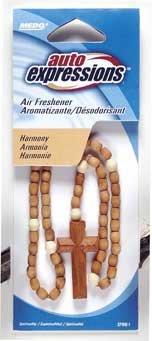 Auto Expressions MESPRW-1 Wood Rosary Spiritual Scent Air Freshener