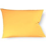 fleuresse Kissenbezug 9100-2349, 40/80 cm colours Uni Mako Satin, Farbe Goldgelb, 100% Baumwolle