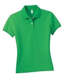 NEW District Threads - Ladies Stretch Pique Sport Shirt Bright Green-XXL