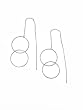 Sterling Silver Double Circle Threader Earrings