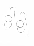 Sterling Silver Double Circle Threader Earrings