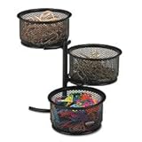 Rolodex Wire Mesh Three-Tier Swivel Tower (62533)
