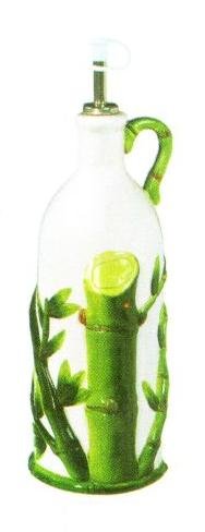 BAMBOO Oil / Vinegar Ceramic Cork Bottle *NEW*!