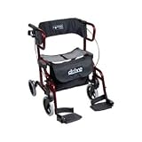 Drive Diamond Walker Transport Chair - Red - 745745R