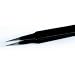 Wiha 44504 Stainless Steel Medium Point Professional ESD Precision Tech Tweezer with Static Dissipative Grip and Hypo Allergenic, 120mm Overall Length