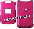 Hot Pink Leather Finish Hard Case for Motorola RAZR V3xx Cell Phone