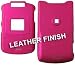 Hot Pink Leather Finish Hard Case for Motorola RAZR V3xx Cell Phone
