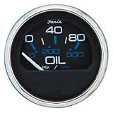 Faria Chesapeake Black SS Marine Instruments Oil Pressure Gauge Style 80 Psi by Faria