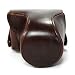 COSMOS Brown Leather Case Cover Bag For Panasonic GF2 14-42mm Lens Camera + Cosmos cable tie