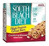 South Beach Diet Cereal Bars High Protein Cranberry Almond 6oz 5 Bars/Box