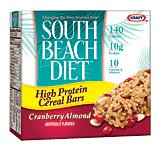 South Beach Diet Cereal Bars High Protein Cranberry Almond 6oz 5 Bars Box by South Beach Diet