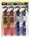 Keeper 05104 4 pack Tie Downs, 2 each 10' x 1 Ratchets plus 2 each 6' x 1 Cam Buckles, all with Vinyl Coated S-Hooks