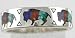Buffalo Band Ring with Turquoise, Coral, Lapis & Malachite Inlay in Sterling Silver, #10828