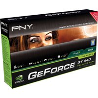 PNY Verto GeForce GT 240 Grafikkarte (PCI-e, 1GB GDDR3 Speicher, DVI, HDMI, VGA, 1 GPU) Preisvergleich