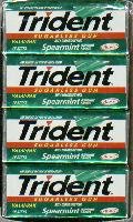 Trident Sugarless Chewing Gum, Spearmint 12X18 Sticks