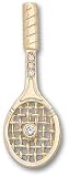 Tennis Racquet W/ .08 Diamond* Charm/Pendant