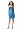 David's Bridal Short Charmeuse Dress with Draped Skirt Style F14090, Cornflower, 2