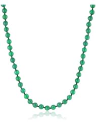 8-8.5Mm Faceted Green Agate Continuous Strand Necklace, 64"