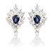 Diamond & Blue Sapphire 18k White Gold Earrings