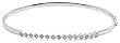 10k White Gold Diamond Flex Bangle Bracelet (.075 cttw, I-J Color, I2-I3 Clarity)
