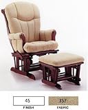 Glider - Antique White Finish/Chamber Antique Fabric