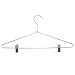 Quality Hangers Heavy Duty Metal Skirt Hangers Coat Hangers with Clips and Polished Chrome (5 Pack)